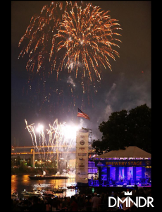4th of July fireworks over the stege amd Willametter River