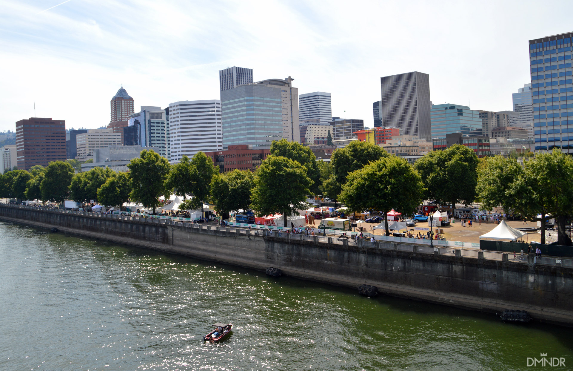 The Bite of Oregon from the Morrison Bridge on the Willamette River in downtown Portland